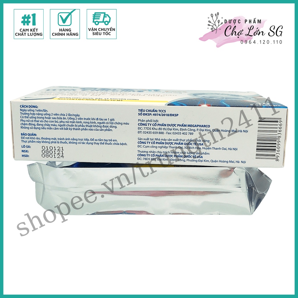 Viên uống bổ não CEREVIT FORT trắng giảm đau đầu, mất ngủ, hoa mắt chóng mặt – Hộp 30 viên