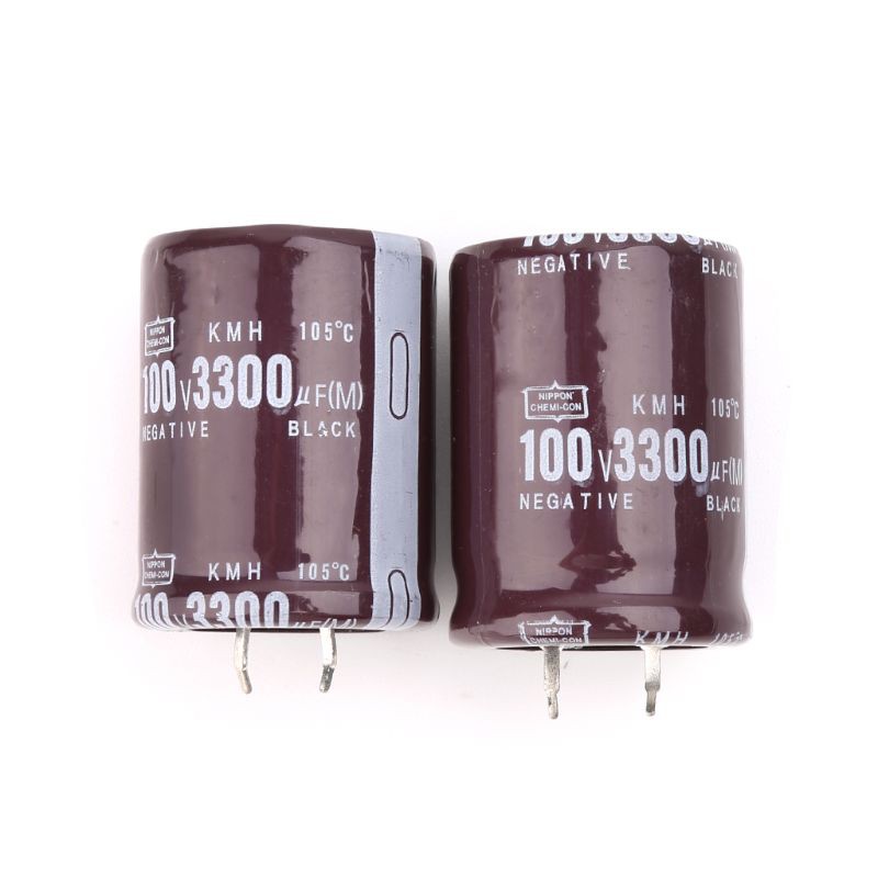 Set 2 tụ điện bằng nhôm màu mạ điện 100V 3300uF dùng cho TV LCD