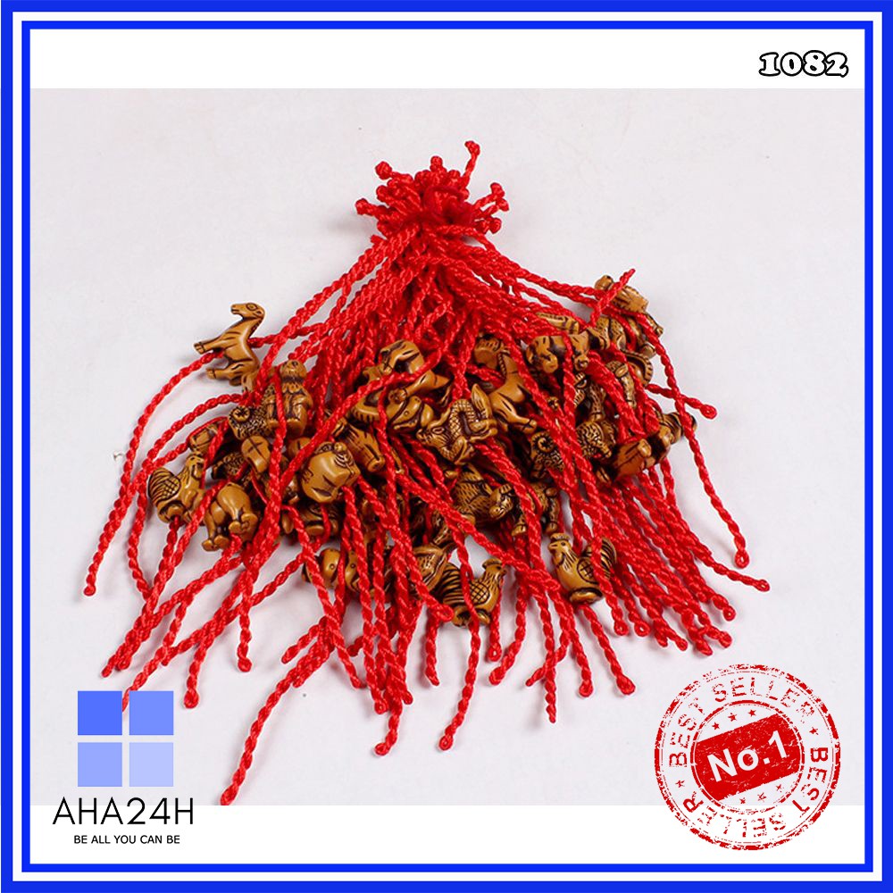 VÒNG TAY CHỈ ĐỎ MIX 12 CON GIÁP - MIX MẶT ĐỦ LOẠI (MẶT NGẪU NHIÊN) AH1082 | BigBuy360 - bigbuy360.vn