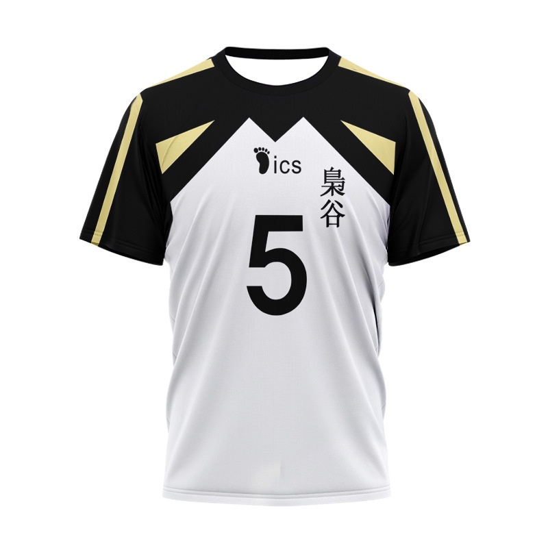 Haikyuu!! Áo thun tay ngắn hóa trang thành nhân vật anime Akaashi Bokuto