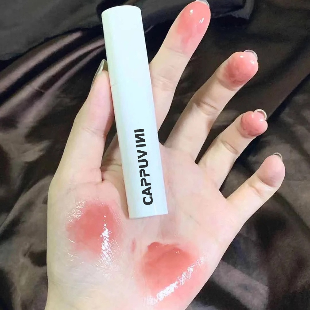 [Hàng mới về] Son Kem Dưỡng Ẩm Lâu Trôi Thỏi Tròn Nhỏ Màu Trắng Dành Cho Nữ Sinh