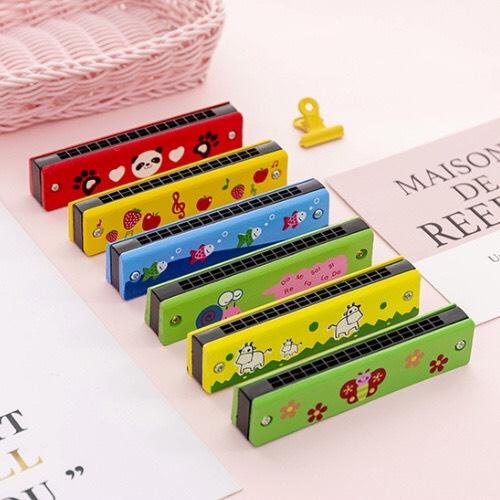 Đồ Chơi Đàn/Kèn Harmonica 32 Lỗ Bằng Gỗ Cho Bé Phát Triển Âm Nhạc