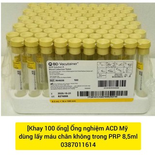 Ống nghiệm ACD Mỹ dùng lấy máu chân không trong PRP 8,5ml