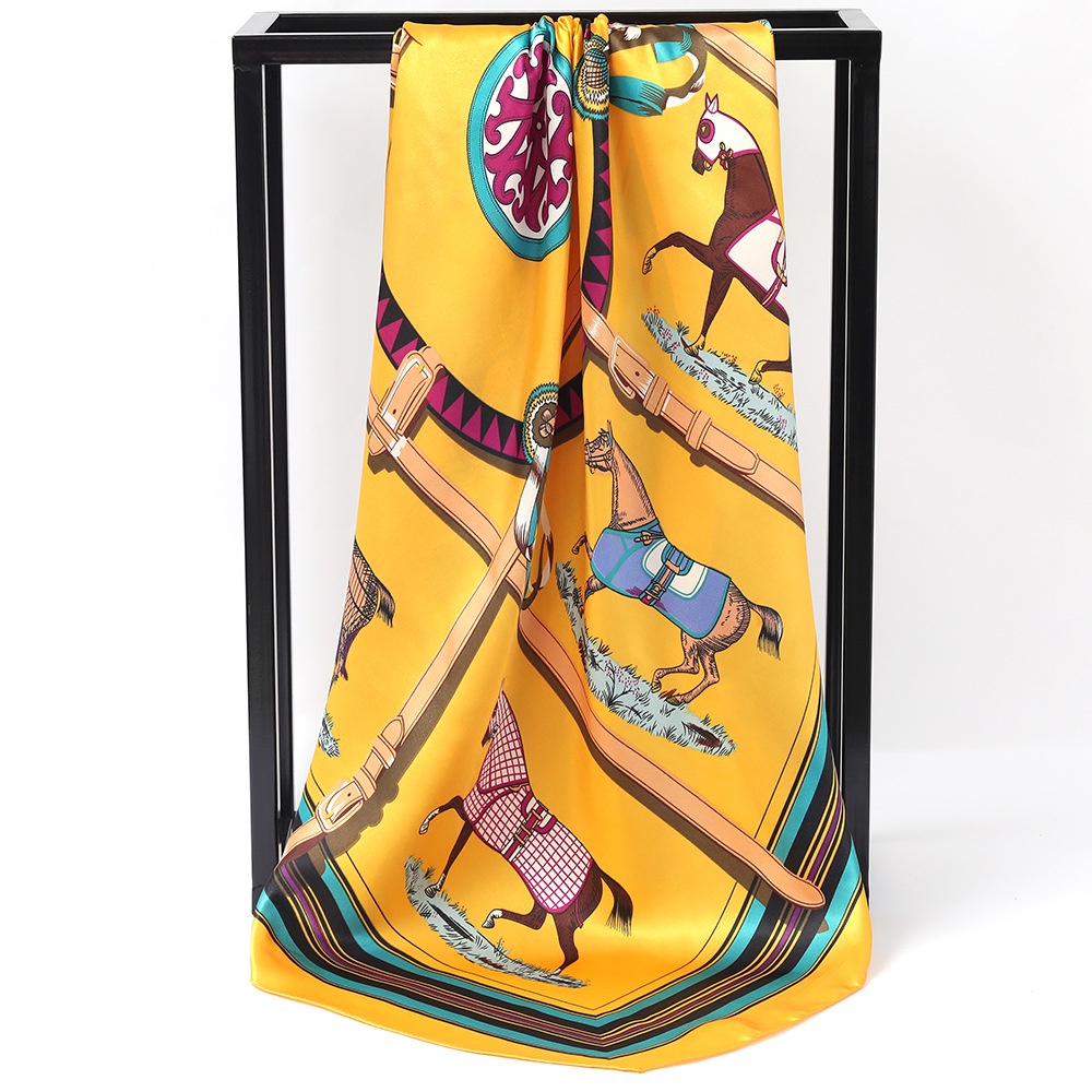 Khăn Choàng Satin Vuông 90CM(35.4inch) Thời Trang Dành Cho Nữ WJ1001-70