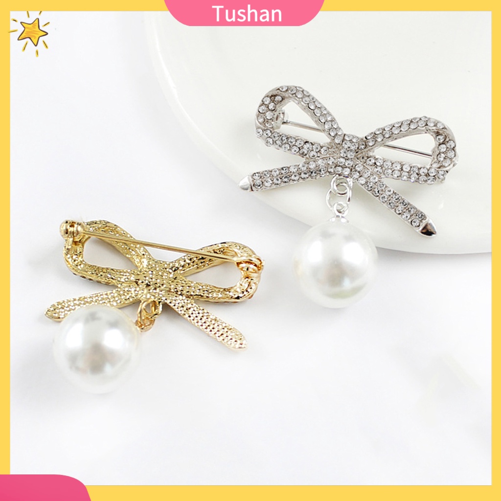 Trâm Cài Áo Hình Nơ Có Đính Đá Cho Nữ