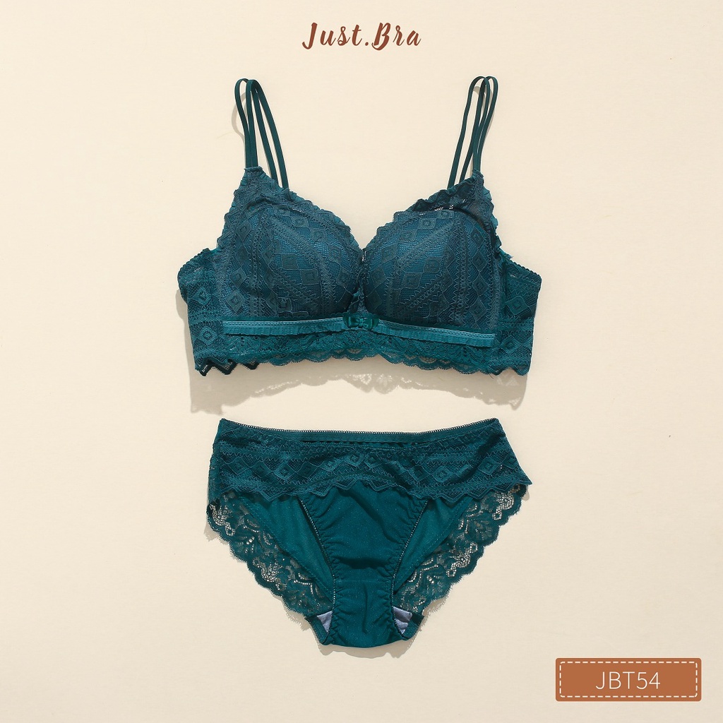 Bộ đồ lót Just Bra chất liệu ren cao cấp, mút dày nâng ngực JBT54 | BigBuy360 - bigbuy360.vn