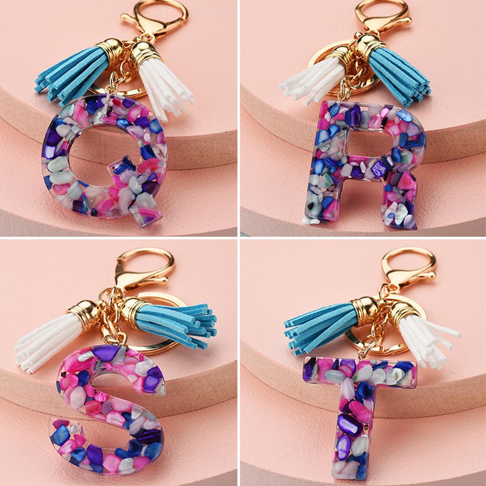 LANFY Móc Khóa Acrylic Hình Chữ Cái Từ A-Z