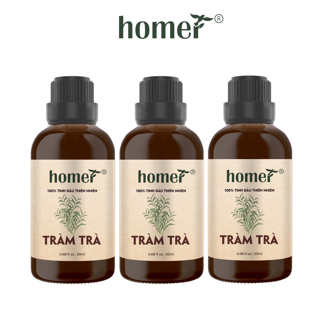 Combo 3 tinh dầu Tràm Trà Homer 20ml/chai