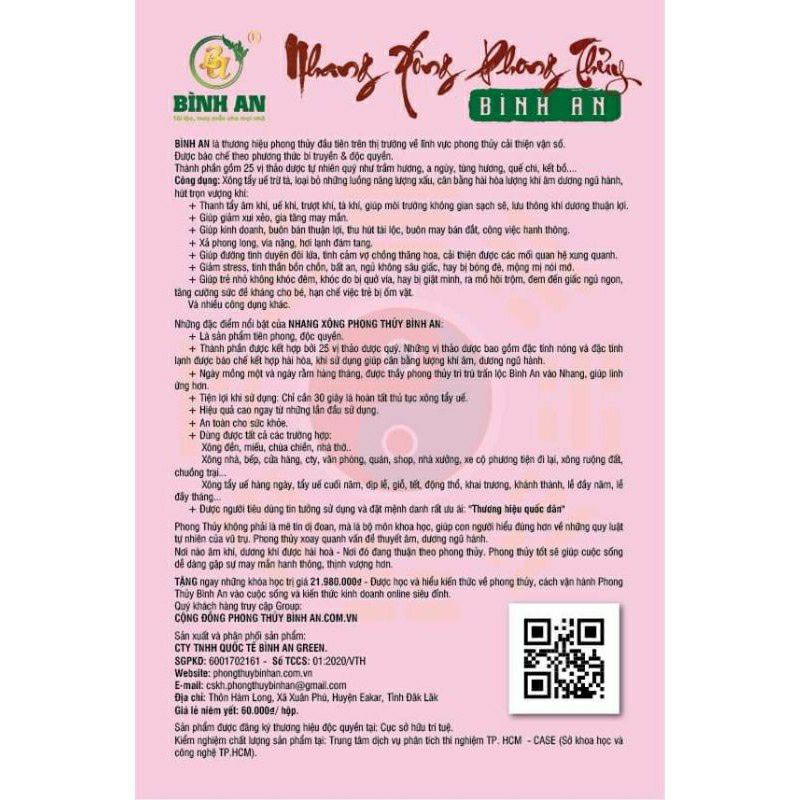 🎋Nhang Xông Phong Thủy Bình An 17 Vị Thảo dược/25 Vị Thảo Dược (Mẫu mới nhất 2020) 🎐🎏 | BigBuy360 - bigbuy360.vn