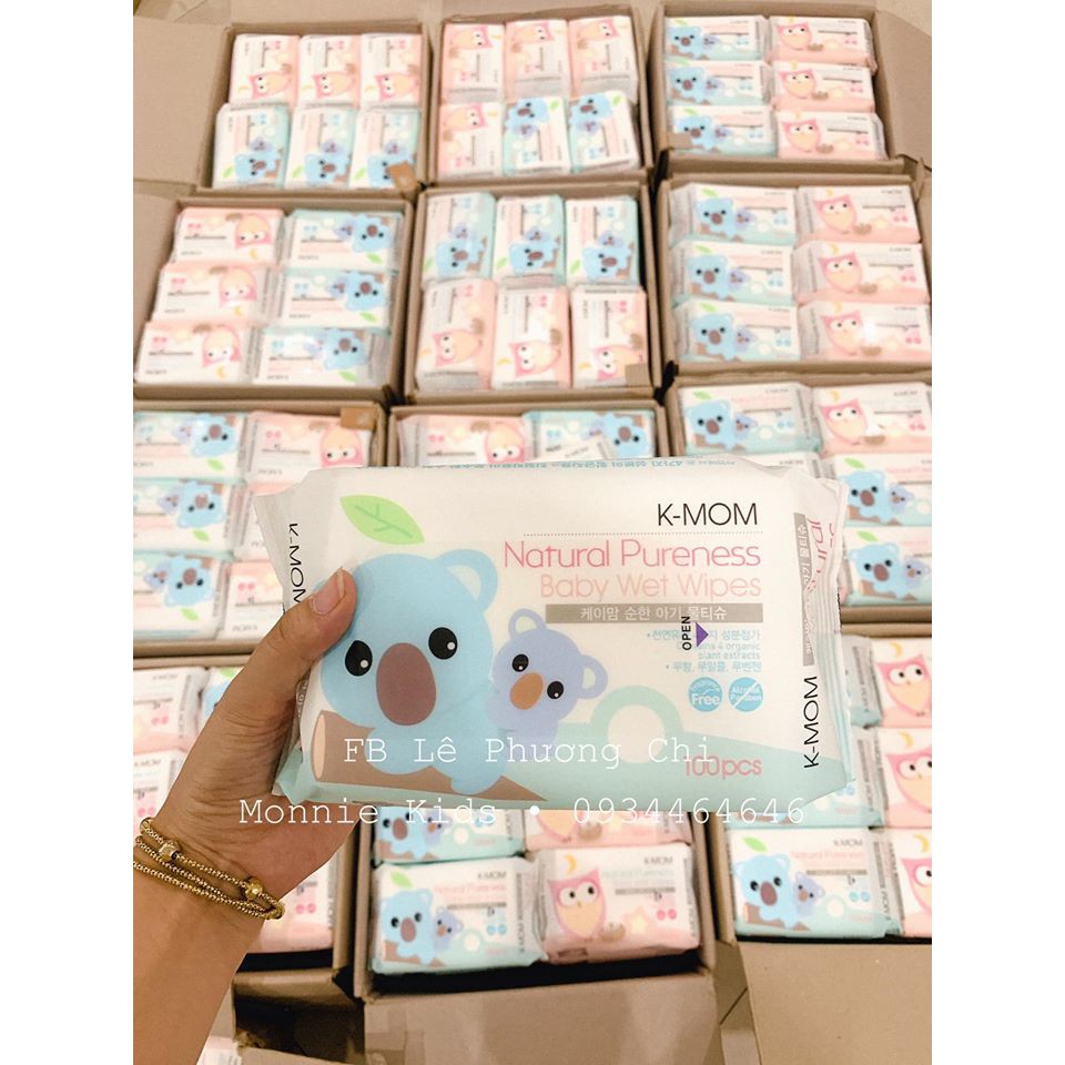KHĂN ƯỚT CAO CẤP K-MOM HÀN QUỐC  KM13110