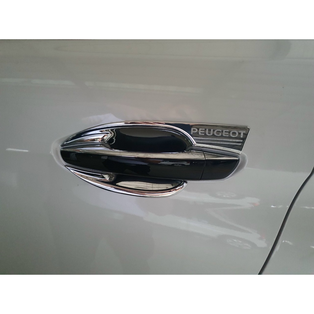 Ốp Tay Cửa Và Hõm Cửa Xe Peugeot 5008, Peugeot 3008, Peugeot 2008 Mạ Crom Cao Cấp Chống xước tay cửa làm đẹp cho xe