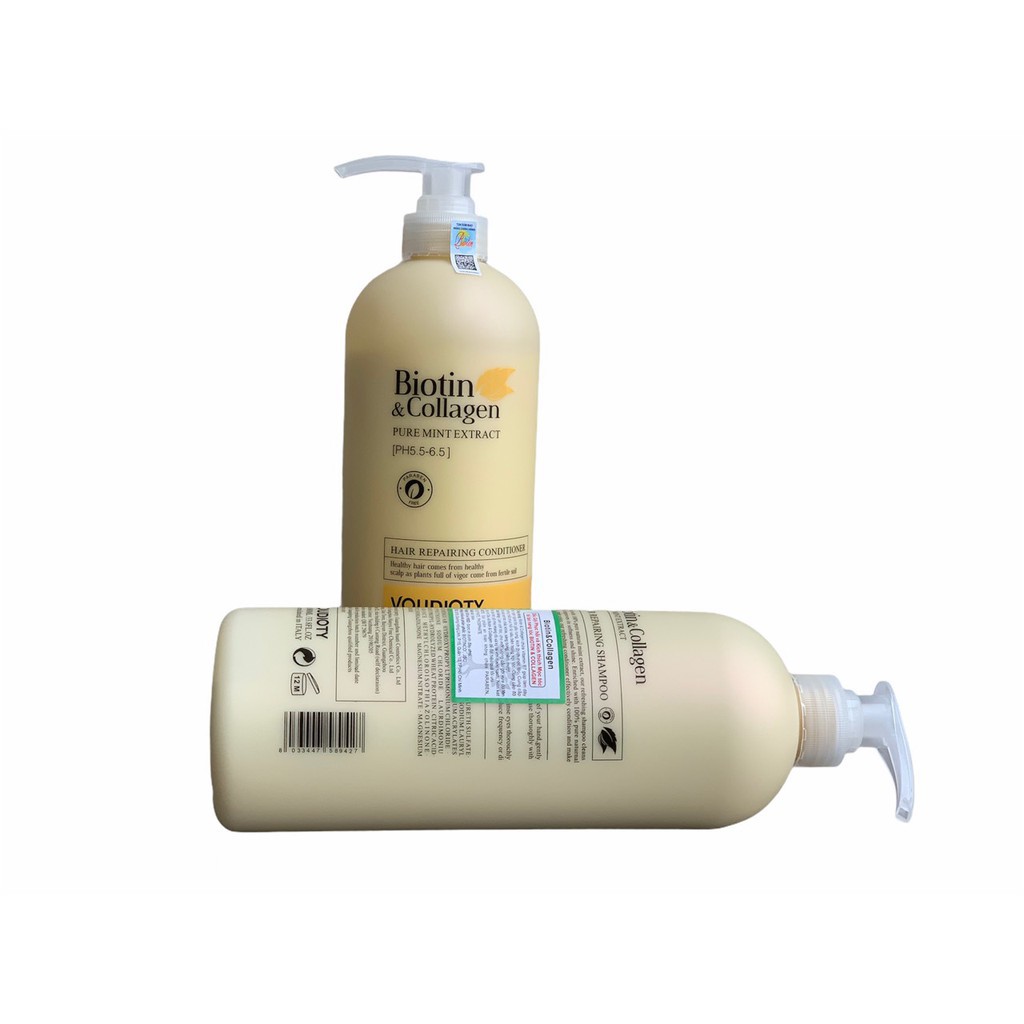 Cặp dầu gội xả Biotin &amp; Collagen ngăn ngừa rụng tóc(vàng) GX01