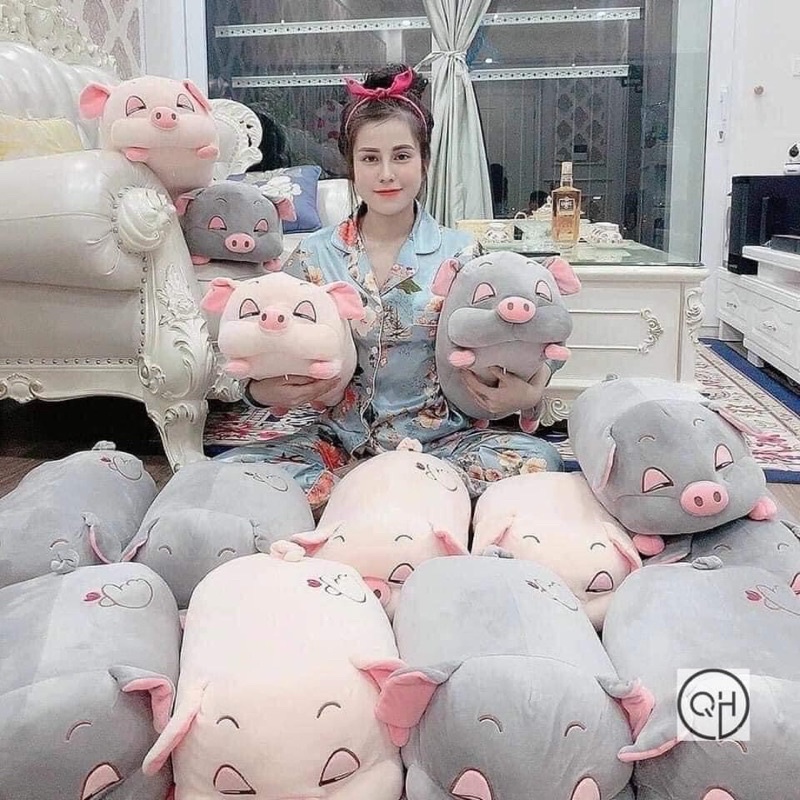 SÉT GỐI KÈM CHĂN HÌNH HEO - LỢN KÈM CHĂN