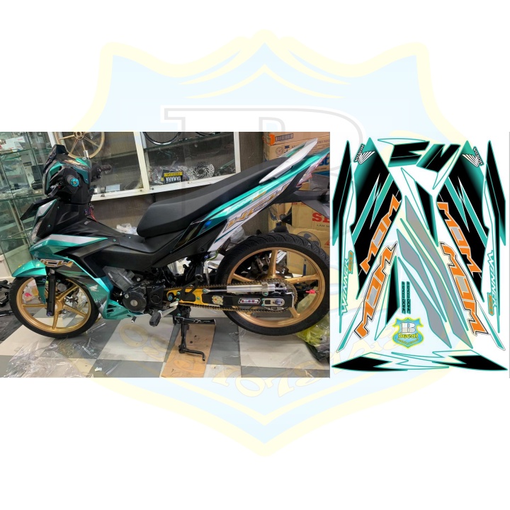 ( Quí khách vui lòng mang ra tiệm cho thợ dán ) Tem winner v1 WCW xanh ngọc lục bảo