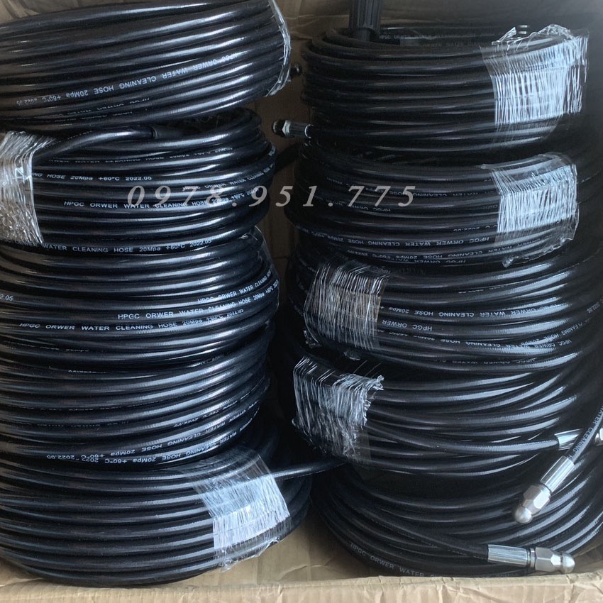 Cuộn Dây Thông Tắc Cống Bằng Áp Lực Nước Sử Dụng Máy Rửa Xe Gia Đình Đã Kèm Đàu Van Miền Bắc