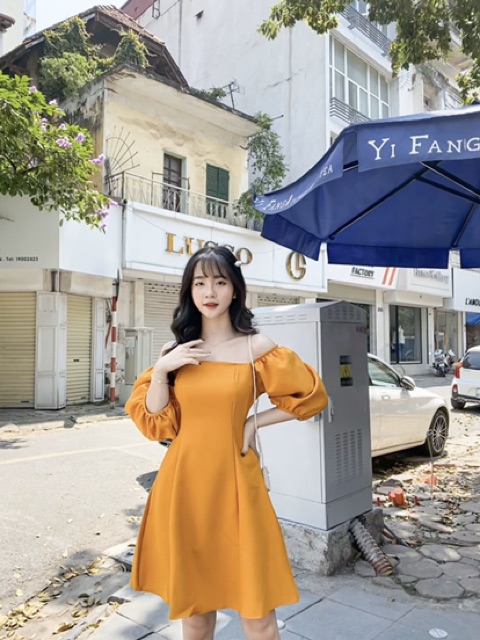 [Mã FAGREEN1505 giảm tới 30K đơn 99K] Đầm trễ vai tay lỡ | BigBuy360 - bigbuy360.vn