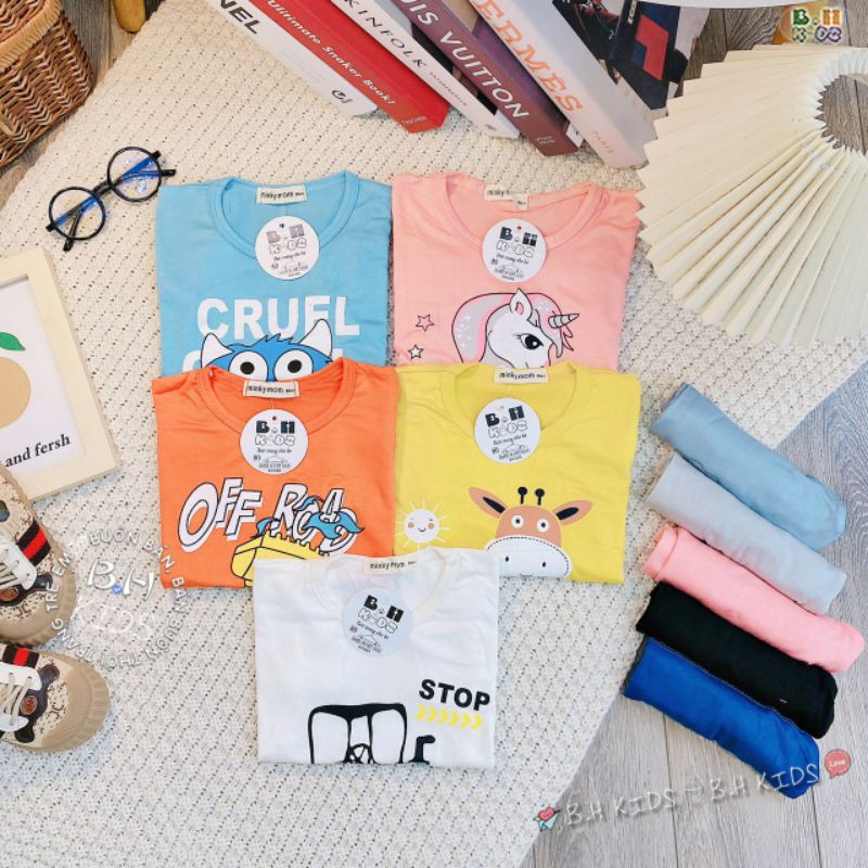Bộ quần áo trẻ em Thun Lạnh MINKYMOM phối màu siêu đẹp