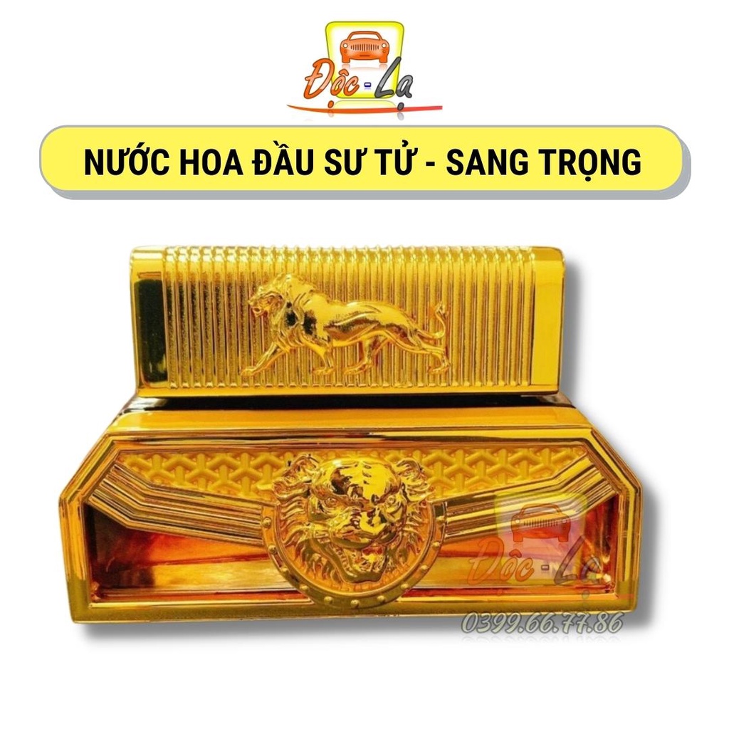 Nước Hoa Trang Trí Taplo Ô Tô  Đầu Sư Tử Cao Cấp - Trang Trí Bàn Làm Việc Sang Trọng