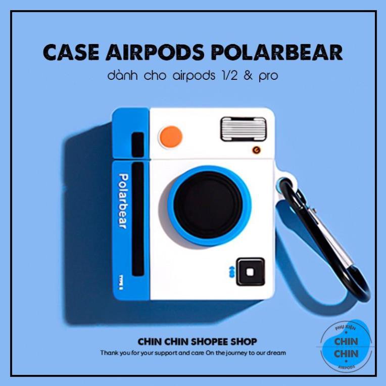 Case Vỏ Bao Airpods Đựng Tai Nghe Airpod 1 2 Pro Camera Máy Ảnh Polarbear Cực Cool Chất Liệu Silicon Dẻo - Chinchin Shop