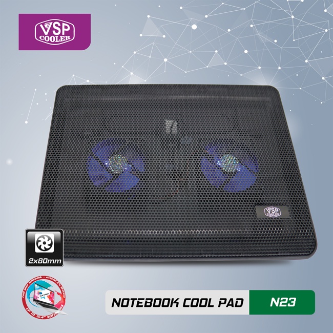 Đế tản nhiệt Fan VSP Cooler N23 (2*Fan 8cm )