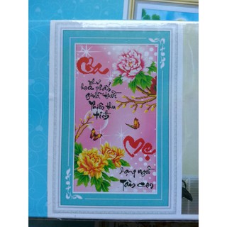Tranh đính đá cha mẹ df120