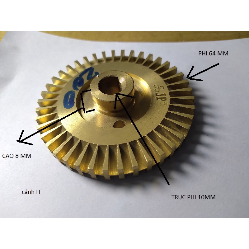 Cánh nước máy bơm 750 W chân không bằng đồng thau TRỤC 12 MM và 10mm cho bơm pana và bơm halin