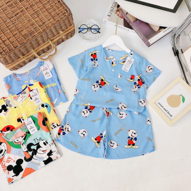 ✓23-35kg✓ Bộ lanh đại bé trai hàng Bb Angel - Lanh loại 1