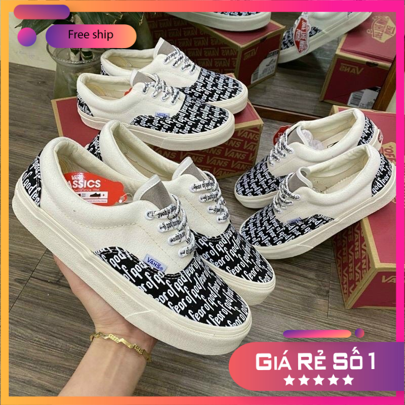 Giày thể thao vans chữ lót da ful size nam nữ,ful box