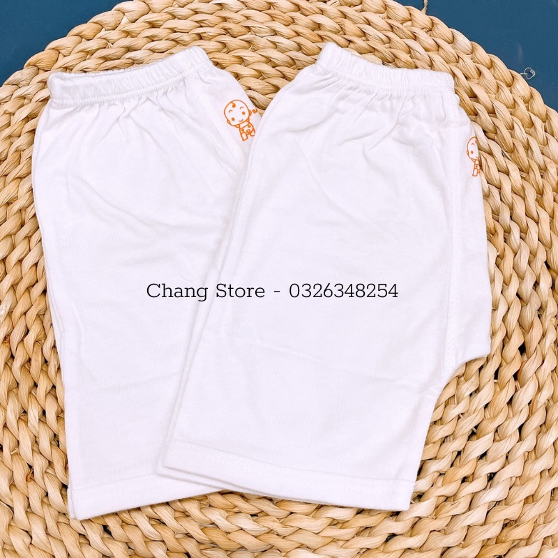 Quần ngắn mặc bỉm màu trắng cho bé sơ sinh từ 3 - 8kg