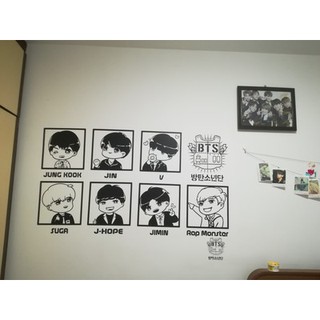 order-sticker dán tường,vali kpop