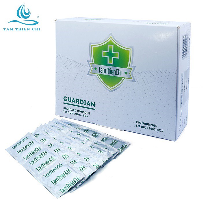 Hộp 144 chiếc Bao cao su Tâm Thiện Chí GUARDIAN mỏng trơn TTC