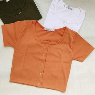 ÁO CROPTOP CÚC BẤM (kéo xem ảnh thật shop chụp)
