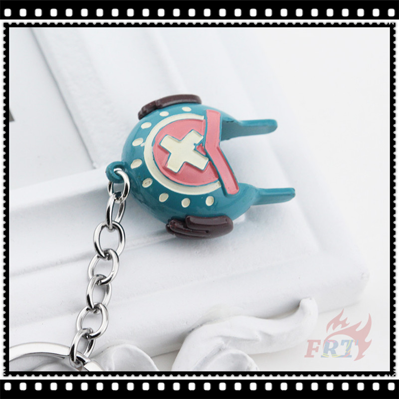 ✪ Móc Khóa Hình Nhân Vật Tony Chopper Trong One Piece ✪ 1 Chiếc Móc Khóa Hình Chiếc Nón Lưỡi Trai Màu Xanh Da Trời