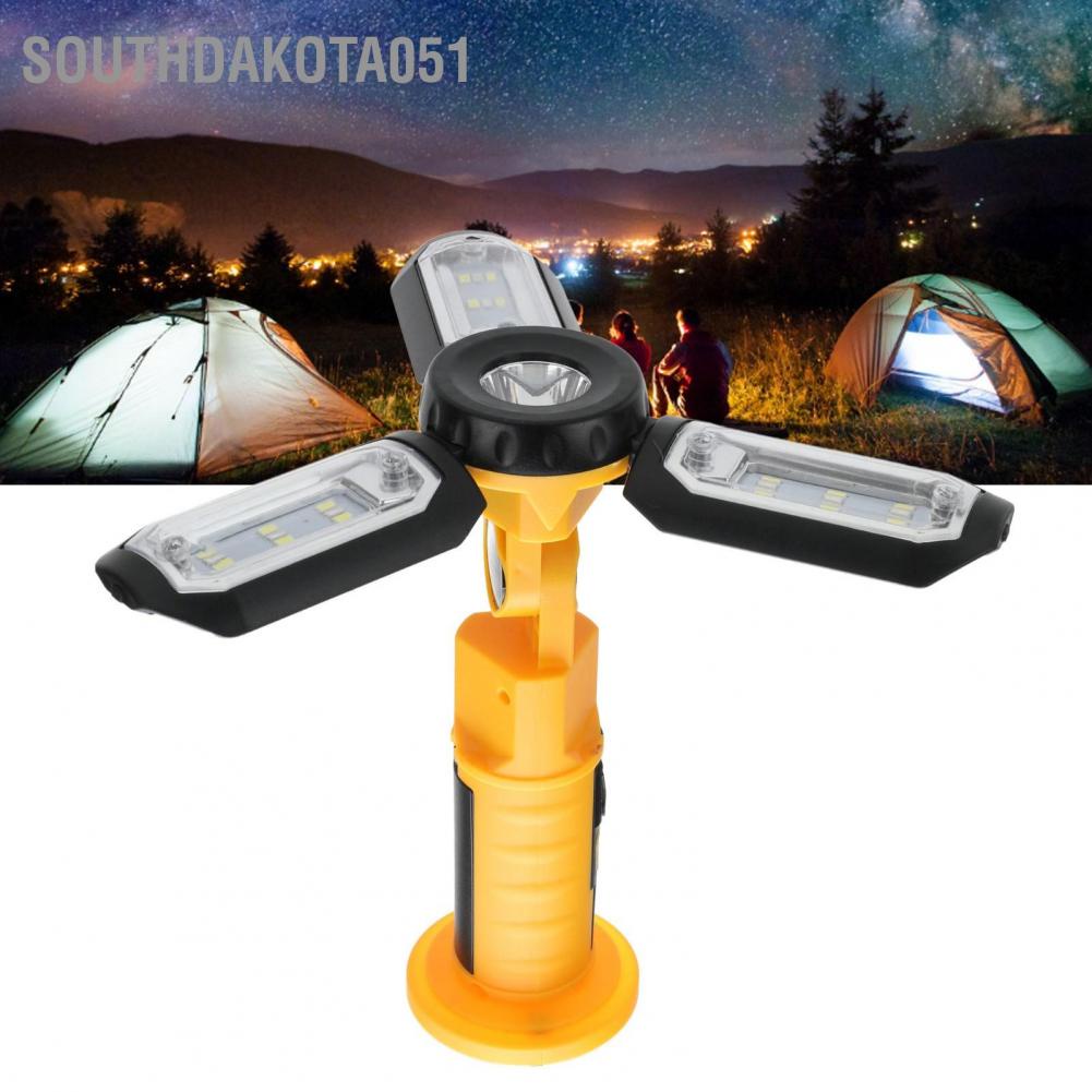 [Hàng HOT] Đèn làm việc Gấp Gọn Pin sạc USB 2 màu sáng cho cắm trại Sửa chữa khẩn cấp  ngoài trời【Southdakota051】