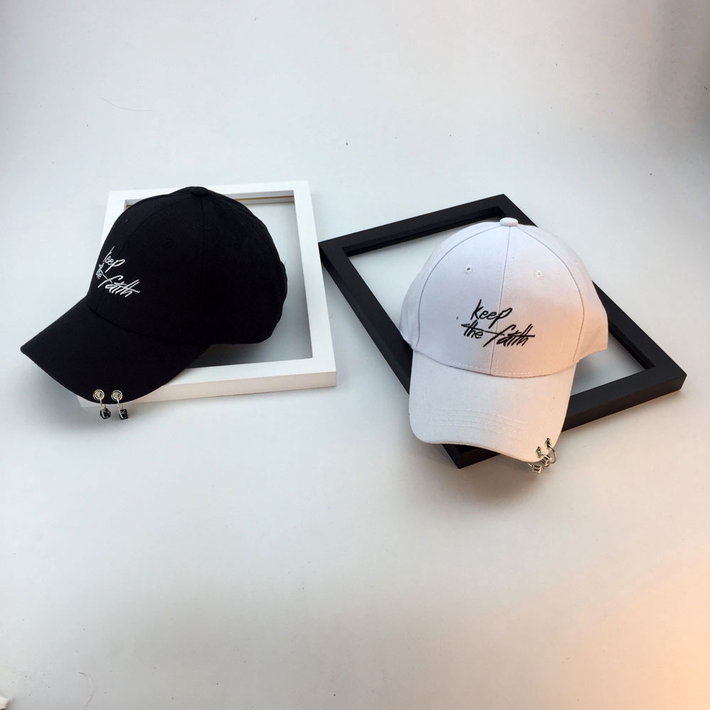 Mũ Lưỡi Trai LINJW Thêu Chữ Thời Trang Hàn Quốc 2020 Cho Nam Nữ