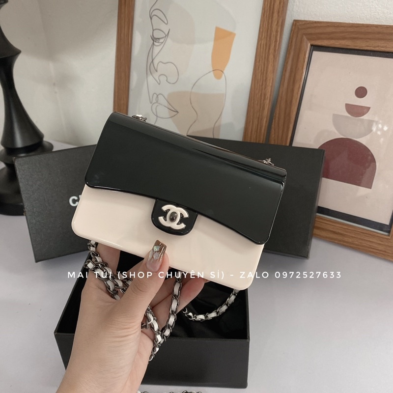 Túi CN nhựa mix 2 màu đen trắng size mini không vừa dt