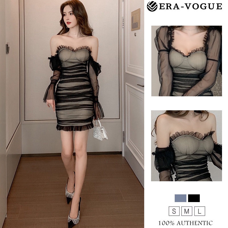 Eravogue🌷 Đầm Ngắn Xếp Ly Thời Trang Hàn Quốc Dành Cho Nữ váy dạ hội 6060