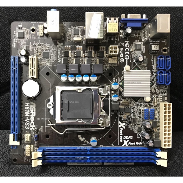 [Mã 1911ELSALE hoàn 7% đơn 300K] Mainboard H61 asrock sk1155 hàng tháo thùng