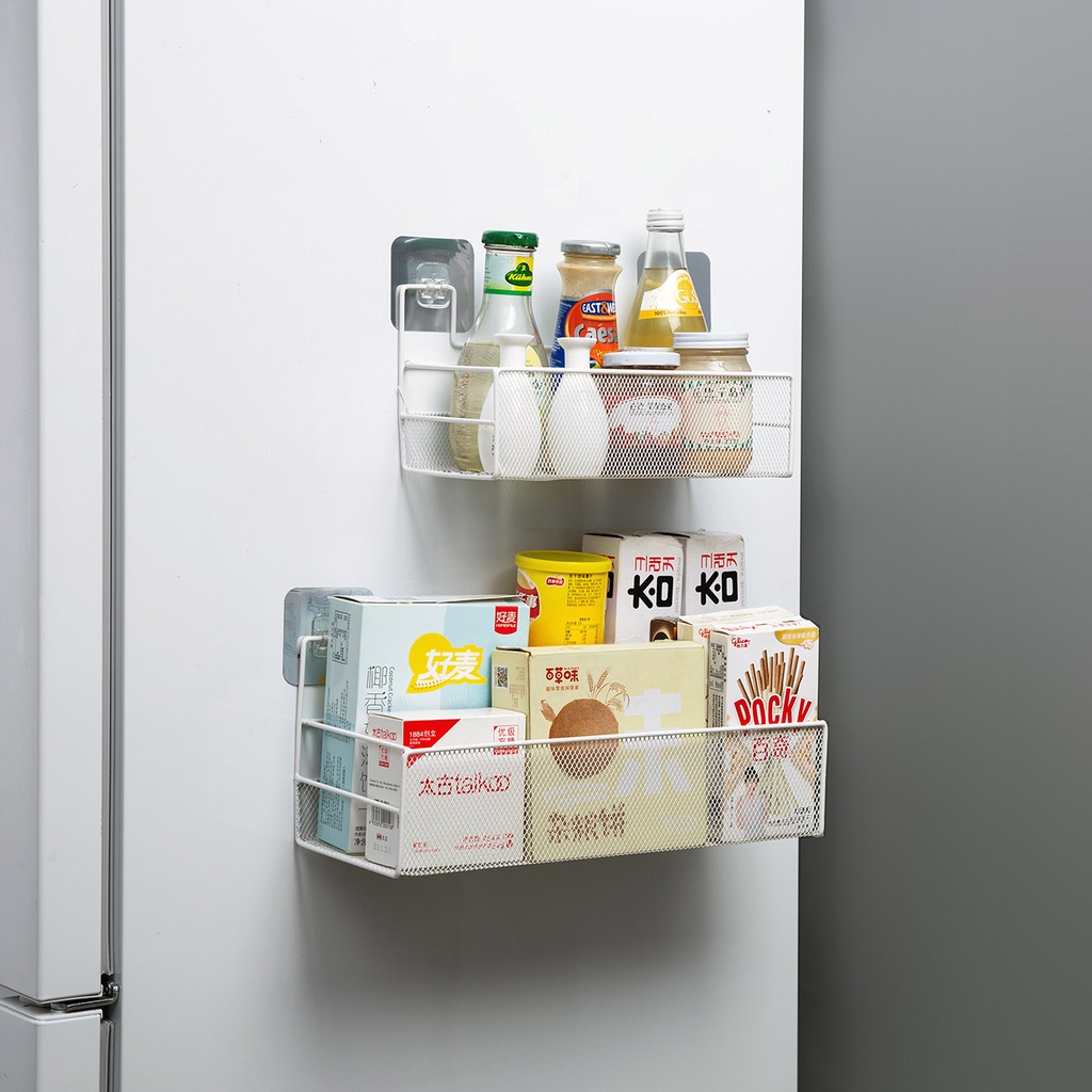 Kệ Sắt Đựng Đồ Gắn Tường Không Cần Khoan Có Thể Tháo Rời Đa Ứng Dụng