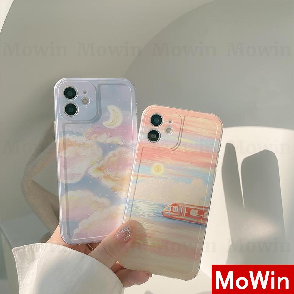 Ốp điện thoại TPU silicon hình trăng mây thích hợp cho iPhone 13Pro Max 12 Pro Max 11 Pro Max 7+ 7 12 11
