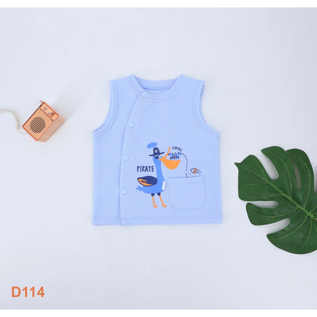 Dokma - Áo gile trần bông cài lệch 3-24M ( DA878 , DA1286 , DA1288 )