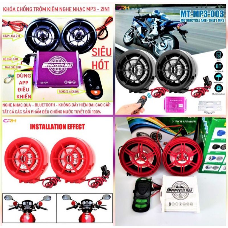 SIÊU ĐẲNG CẤP VỚI BỘ 2 LOA NGHE NHẠC VÀ CHỐNG TRỘM XE MÁY VÀ XE ĐẠP ĐIỆN XE ĐIỆN CỰC CHẤT