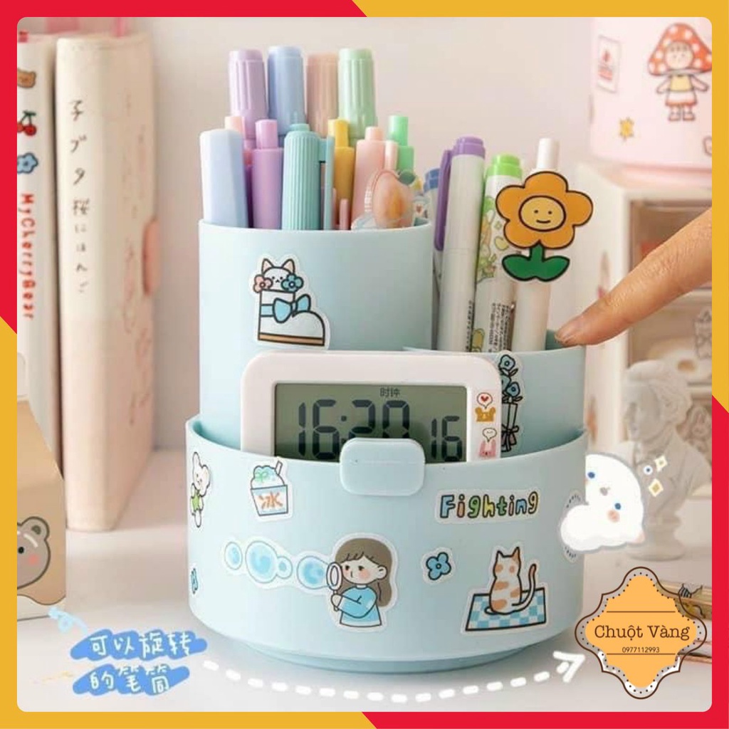 Ống cắm bút 3 ngăn tiện lợi