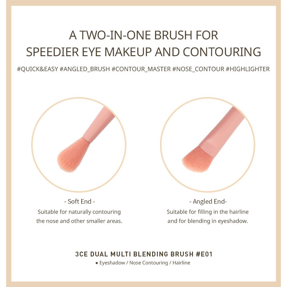 CỌ TRANG ĐIỂM MẮT [3CE] DUAL MULTI BLENDING BRUSH #E01