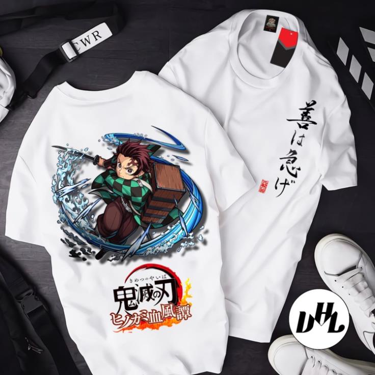 Áo thun nam nữ thanh gươm diệt quỷ Tanjiro ATT-001, Áo thun Anime Manga Kimetsu no Yaiba Unisex Nam Nữ