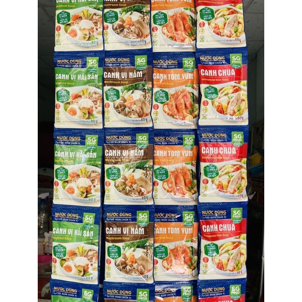 NƯỚC DÙNG CÔ ĐẶC SG FOOD CÁC LOẠI 60g