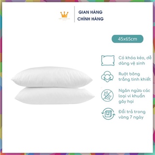 Ruột Gối Nằm Poly Cotton 45x65cm và 30x45cm, Bền Đẹp, Chống Co Rút Cực Tốt (1 ruột)