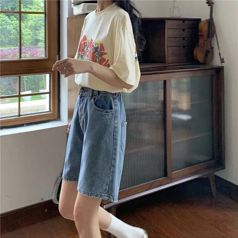 Quần Short Denim Lưng Cao Thời Trang Hàn Quốccb94 Dicount 0k (0D)