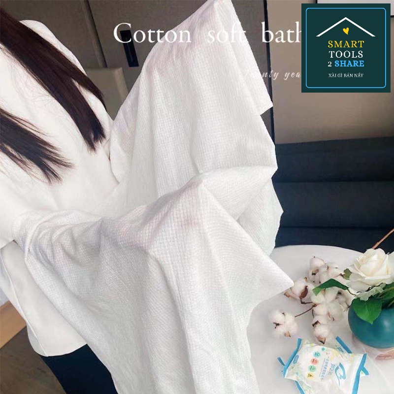 Khăn Tắm Cotton Nén Khổ Lớn Du Lịch 70*140 cm