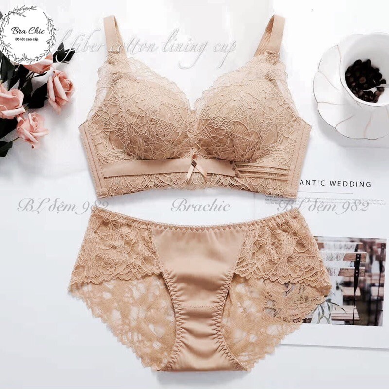 Bộ Lót Ren Cao Cấp Đệm Vừa Nâng Ngực